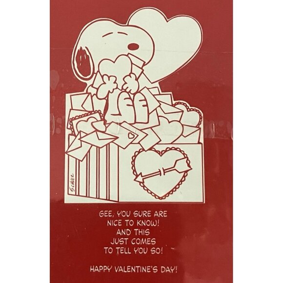 Peanuts Snoopy Happy Valentines Day Hallmark Cards New Box of 12 NOS - Picture 6 of 11